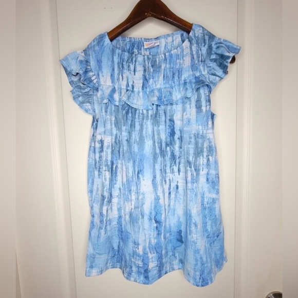 LuLaRoe Tops - LuLaRoe Blue Tie-Dye top large